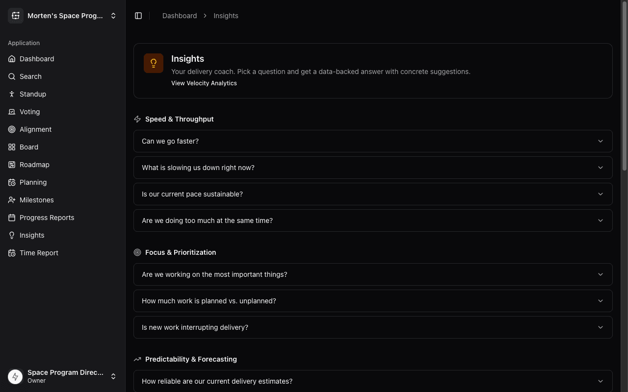 GoalPath AI delivery insights
